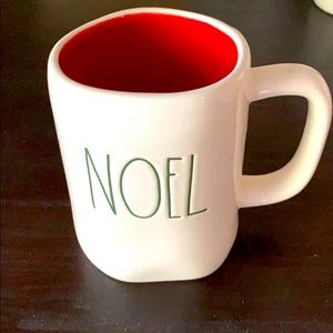 Rae Dunn mug with red coloring inside